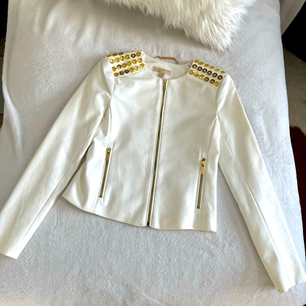New never worn Michael Kors blazer with zipper, size 4
